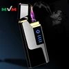 MLT235 New Super Thin Usb Rechargeable Electronic Windproof Lighter with LED Battery Display For Men Gift