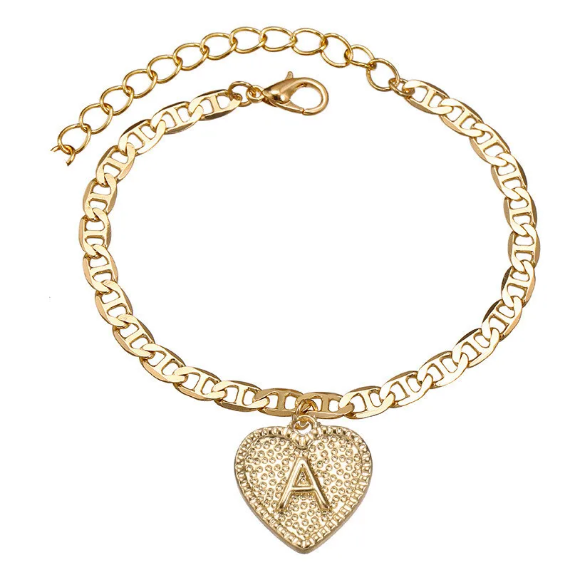 

Wholesale High Quality Gold Foot Anklets Women A-Z Letter Anklets Jewelry