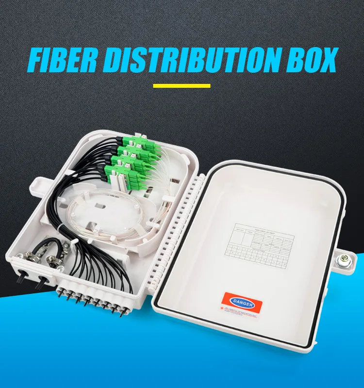Factory price Outdoor Ip65 Waterproof 8 12 16 Core Ftth Fiber Optic Termination Distribution Box