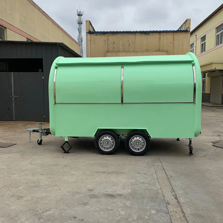 2017 户外快速滑动窗口法国薯条食品车拖车亭和食品车