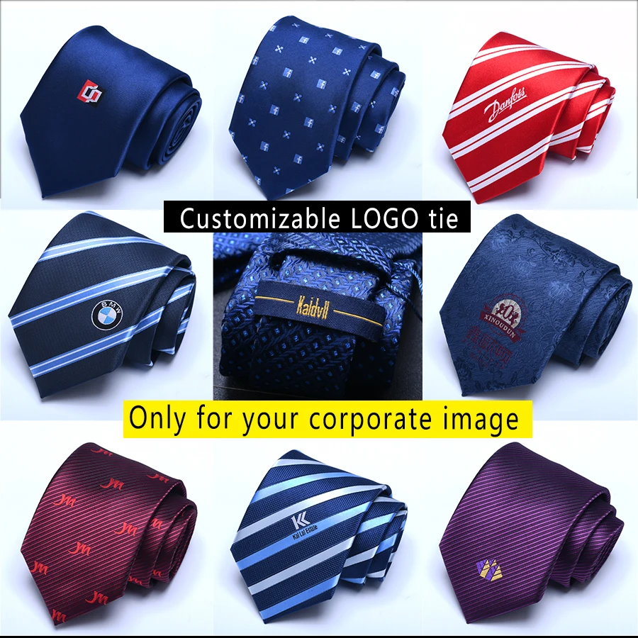 
Support Custom Logo Service Silk Tie Business Silk Ties Slim Tie Necktie with Gift Box 