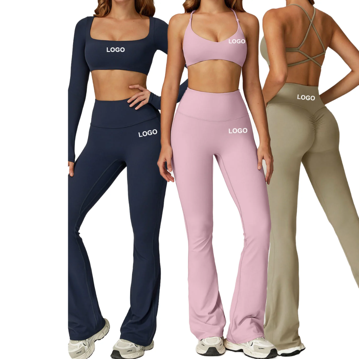 3-Piece Set Quick-Dry High Elasticity Yoga Set