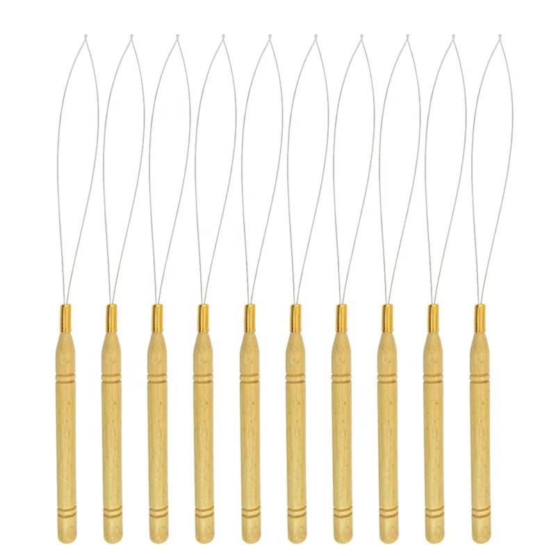 

Pulling Needles for Micro Rings/Loop Hair Extensions Wire Threader Hook Pulling