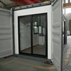prefabricated 20ft container movable house mansion steel big glass complete kitchen container home building
