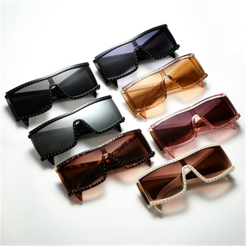 

New Design One-piece Rectangle Fashion Women Sunglasses, 6 colors