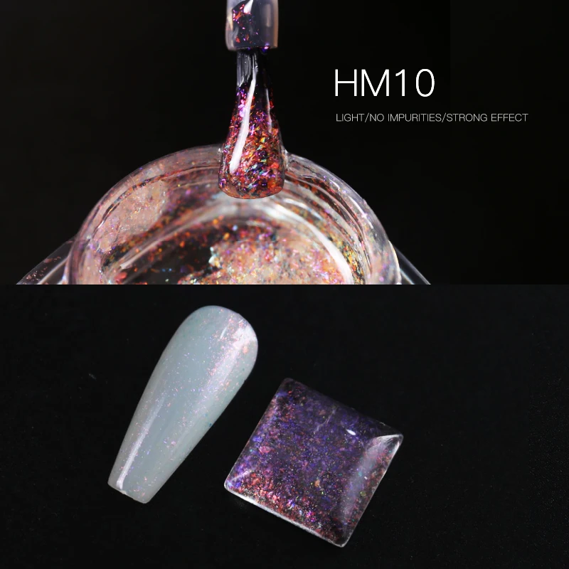 

Nail Art Mica Opal Flakes Pigment Transparent Chameleon Aurora Flakes for Nails, Multi color