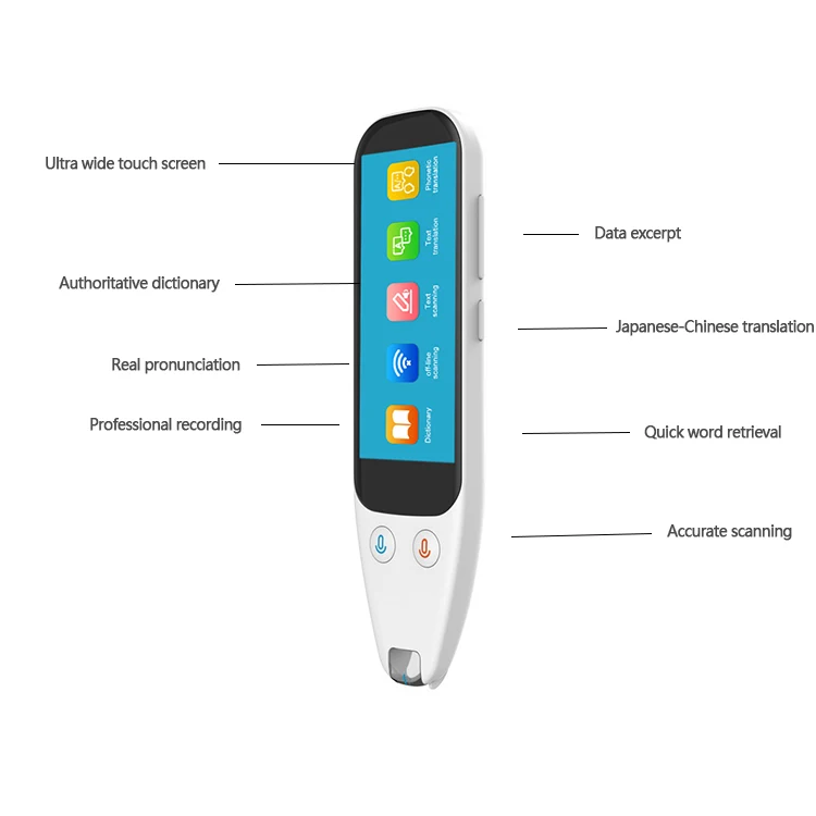 

XueZhiYou Scantalker Learning Machine English Arabic Spanish Dictionary Audio Book Scan Pen Translator, White