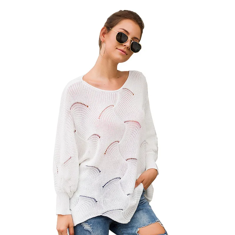 

fashion Autumn Winter Long Sleeve Knit Pullover Woman sexy Sweater