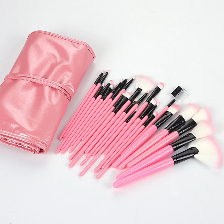 

wholesale 24pcs set pink black makeup distributor brochas de maquillaje professionals make up kit makeup brush set with bag, Pink,black,purple,red,brown