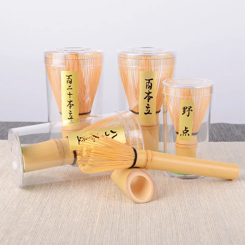 

IN STOCK 80/100/120 Prongs Chasen Golden Bamboo Whisk Custom Premium Lid Gift Box Tea Matcha Set, Normal
