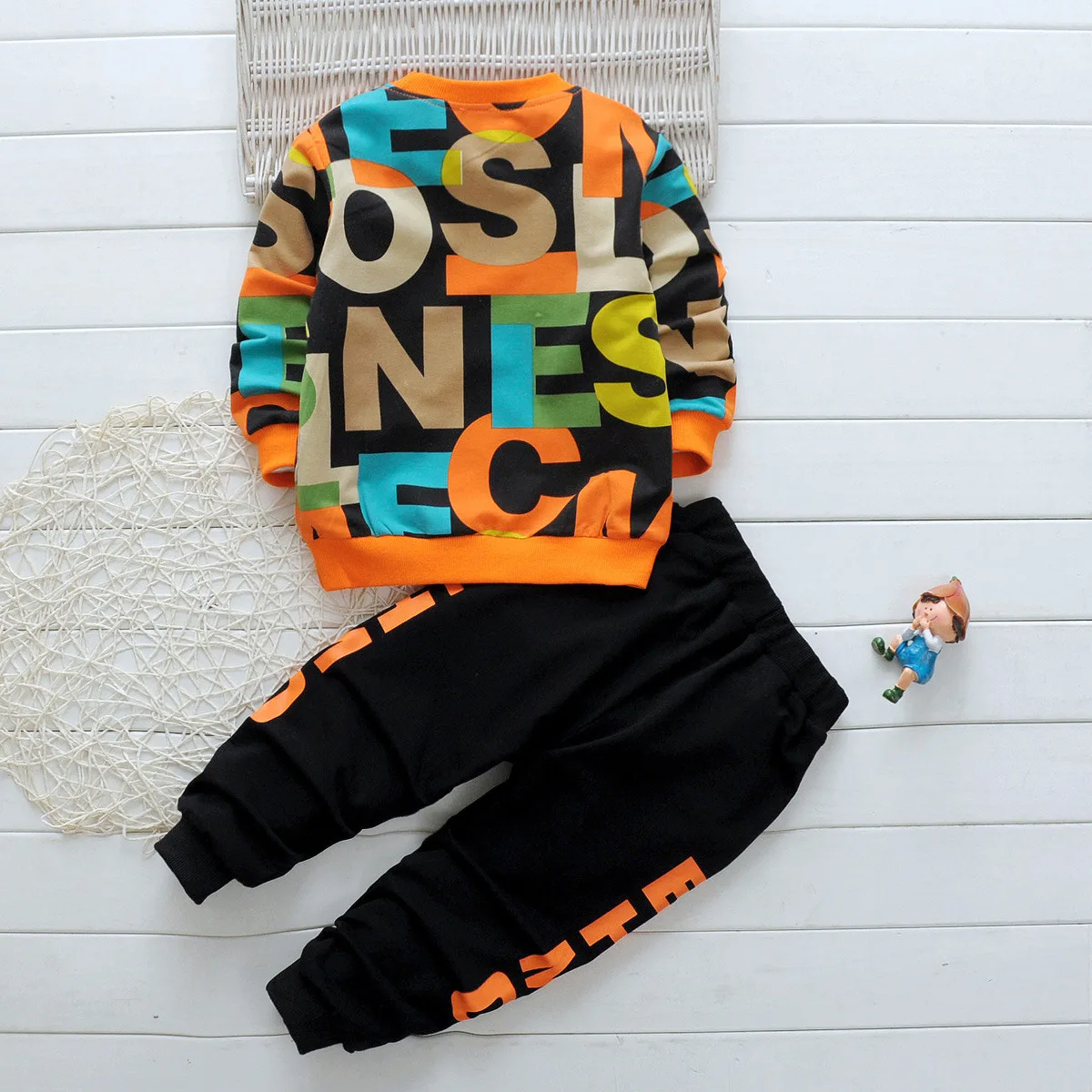 

Boys Clothes Children's Clothing Sets 2020 Autumn Long Sleeve Active Suits Letter Print Baby Clothes 2pcs Boy Set, As picture or customized