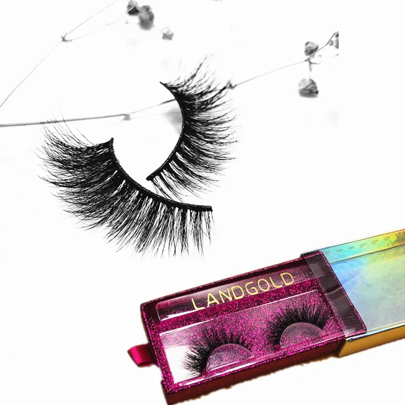 

2021 new design hot sale 3d mink eyelashes with private label lashes packaging box