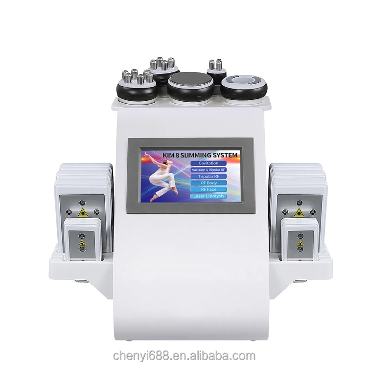 

Best selling 6 in 1 Cavitation Laser Machine 8 Cavitation Laser Weight Loss Ultrasonic 40K Cavitation Machine, White