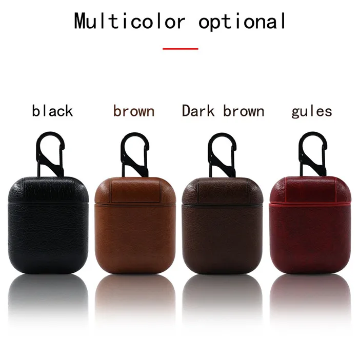 Newest 360 degree leather Protective skin Compatible with Air Pods 1st 2nd