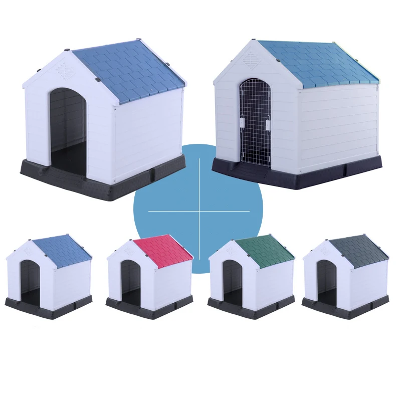

No Skylight Dog House Plastic Kennel Modern Insulated Dog House Pet Dog House for Sale, Blue red green gray