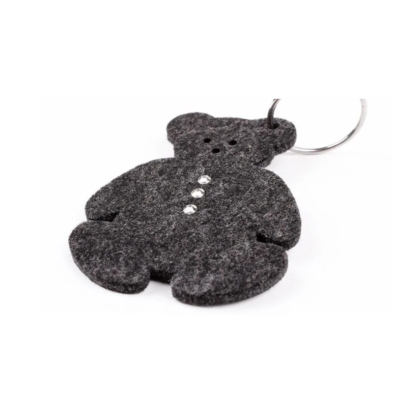 muti-colors key holders felt with name