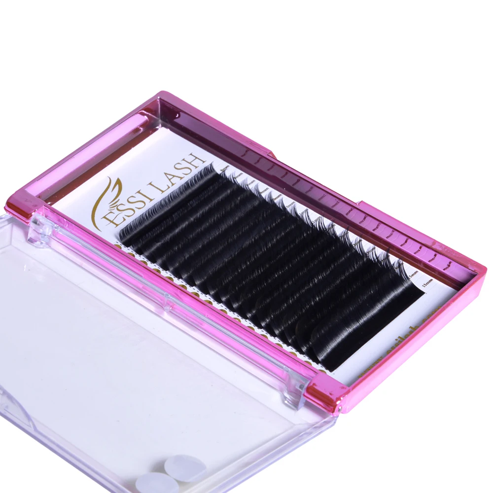 

Wholesale Professional Easy Fanning Volume Eyelash Extensions Fans DD Curl 0.03 0.05 0.07Lashes Silk Mink Korean PBT Individual, Dark matte black