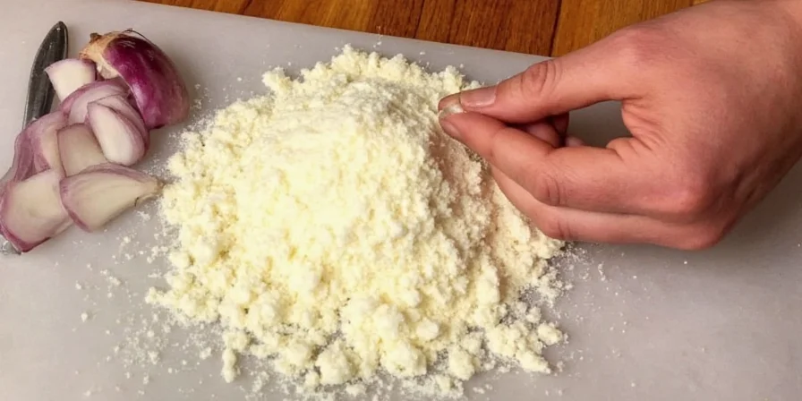 Breaded chicken with onion powder crust