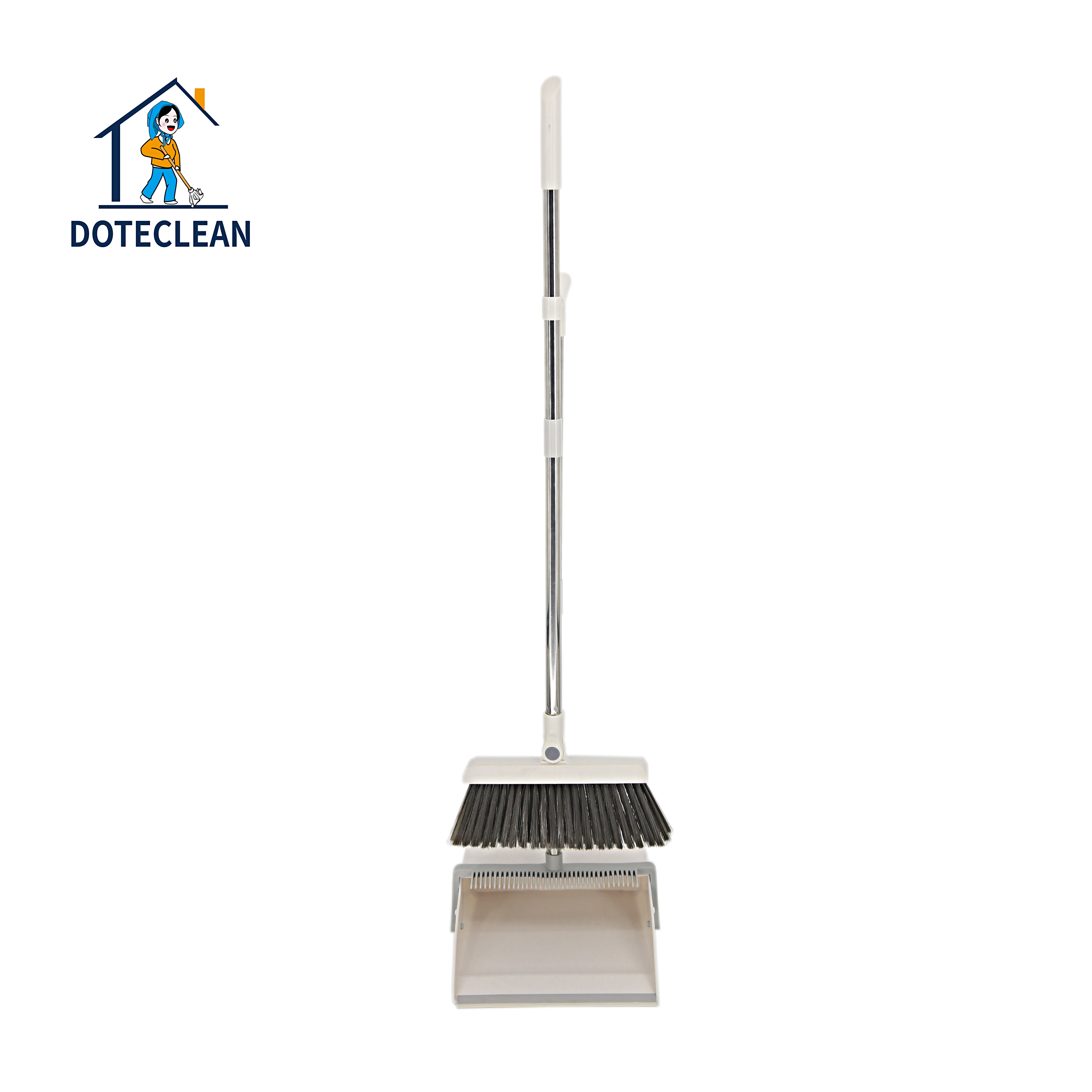 

008 Rotating Broom And Dustpan Set With Magnetic Holder