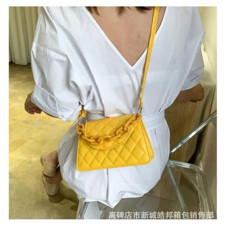 

Youth L Simple Versatile Crossbody Bag Acrylic Chain single shoulder casual mini bags women handbags