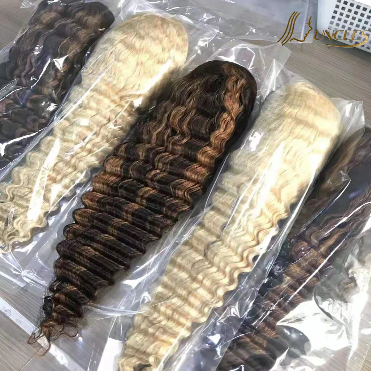 

full hd human lace wigs ombre highlight deep wave hamsn hair mink brazilian hair closure wig with baby hair