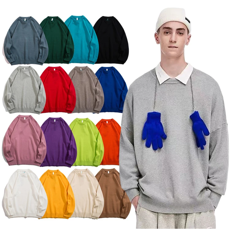 

Hot Selling Half Turtleneck Knitwear Fall/Winter Solid Color Designs Sweater Long Sleeve Men/Women Knitted Sweater, Any color customized
