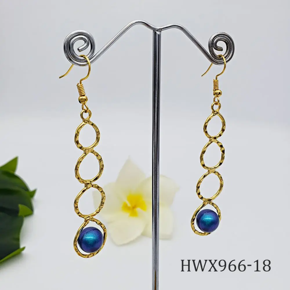 

hawaii party supplies mother of pearl flower earrings women