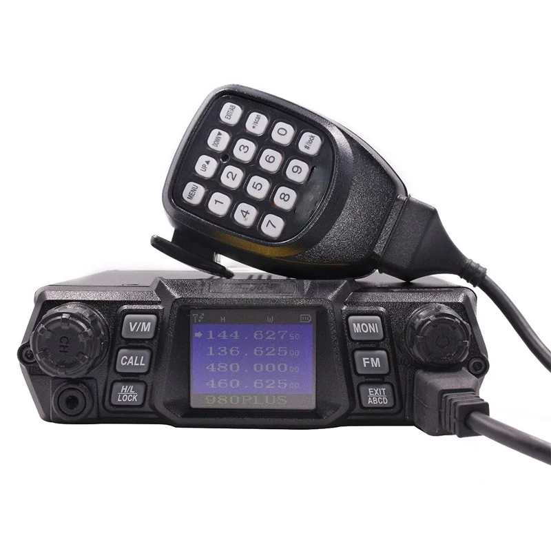 

75W 100km Mobile Radio Vehicle Mount Radio Dual Band Car Walkie Talkie, Black
