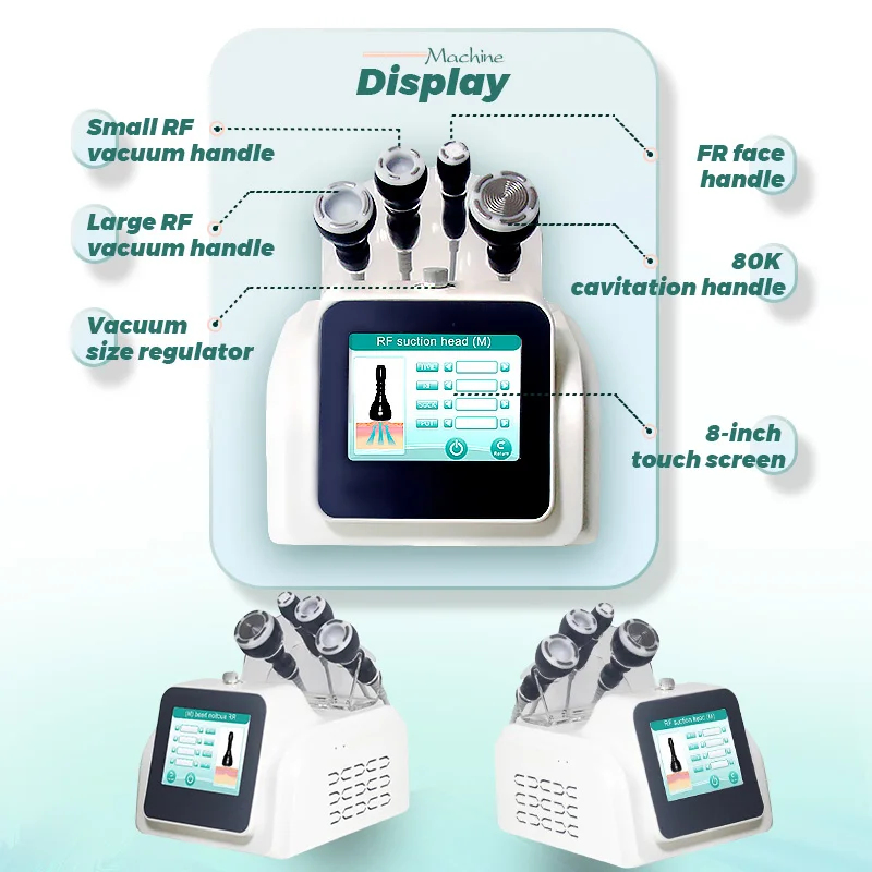 

Multiple Technologies Portable Design Vacuum RF Beauty Machine Reducing Weight Machine Cavitation Fat Removal System