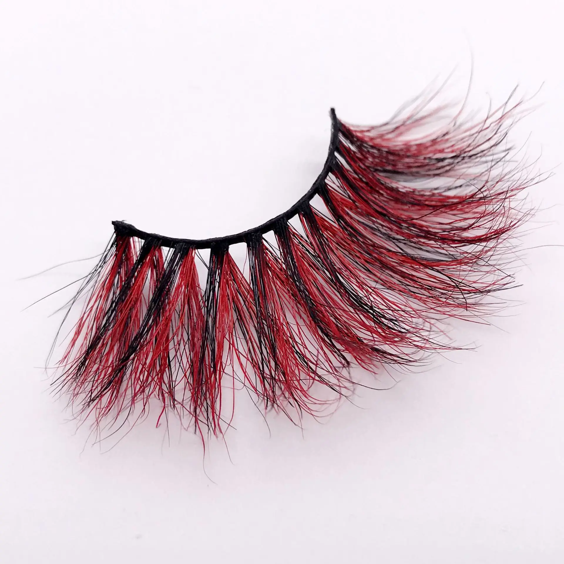 

New color false eyelashes thick exaggerated comfort color false eyelashes handmade real mink fur colored eyelashes, Custom color