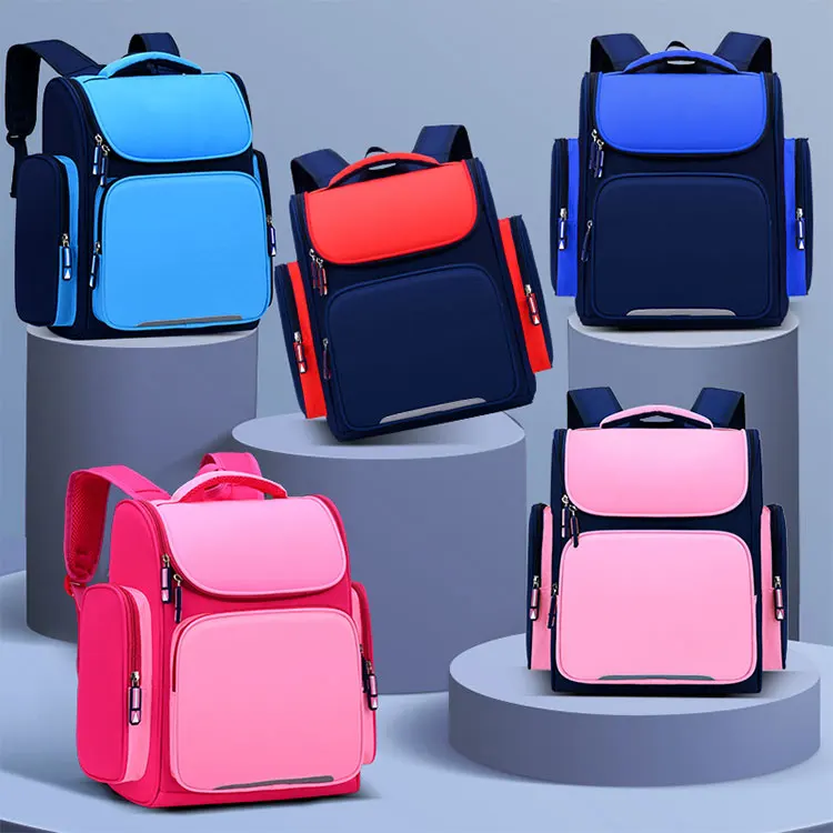 

Customized nylon children's kids zipper waterproof schoolbag school bag backpack
