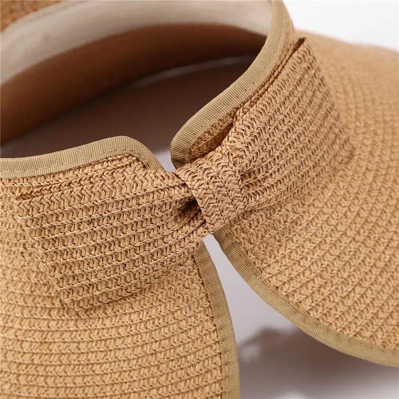 Foldable Sun Visor Hats For Women Summer Wide Brim Hat UV Protection Cap