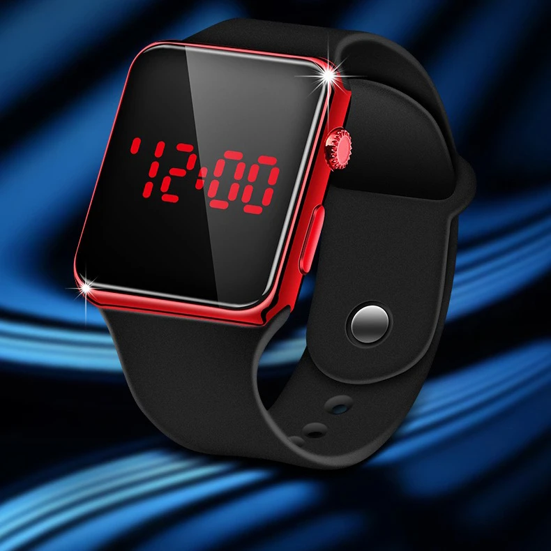 

2021 New LED Watch Strap Digital Watch Silicone Band Women Men Wristwatch Quartz Watch Montre Femme, Mix