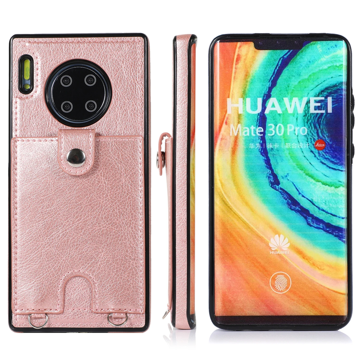 

UNIMOR chain wallet phone case for huawei mate 30 pro phone case for iphone 11 case necklace leather