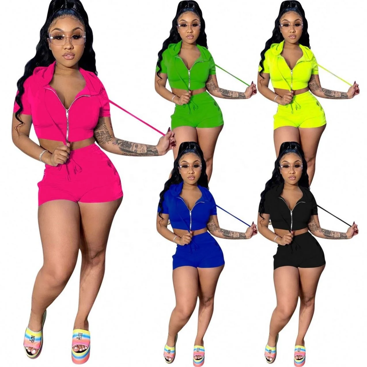 

ZYY704 2021 sport women pants 2 piece set outfits with hood