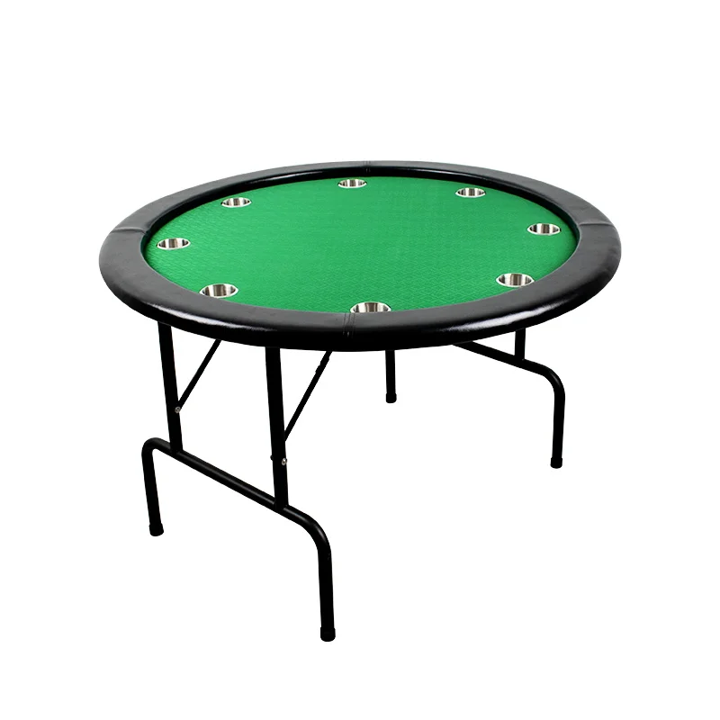 

YH Cheap Classic 8 Seater Aluminum Folding Legs Round Poker Table With Speed Cloth, Red/green/bule/black