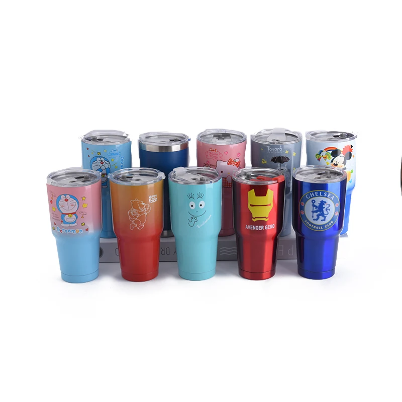 

wholesale stainless steel travel coffee mug with straw coffee mugs double wall insulated stainless steel mugs with lid, Can be customized