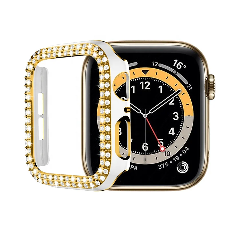

Compatible with Apple Watch 38mm 40mm 42mm 44mm,Compatible with iWatch Diamond Crystal Diamond Cover Protective for Watch 3 2 1