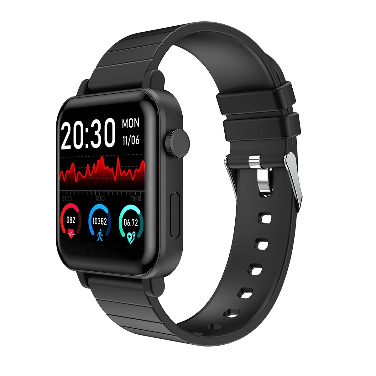 

Wholesales Fitness Sport Health Smartwatch TFT Full Touch Android IOS Q87 IP68 Waterproof Smart Watch Body Temperature