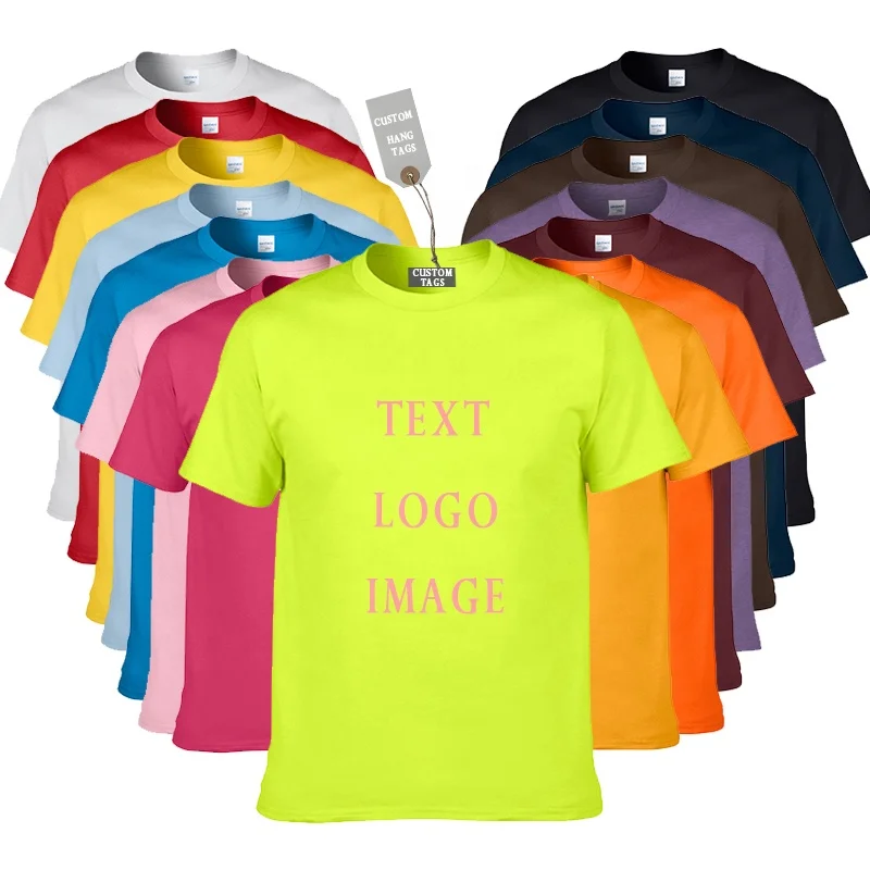 Men Tshirt Print Summer Plain Tee Oem Customized T-Shirt Custom logo Printing Plus Size Tee Shirts Cotton Men's T-shirts