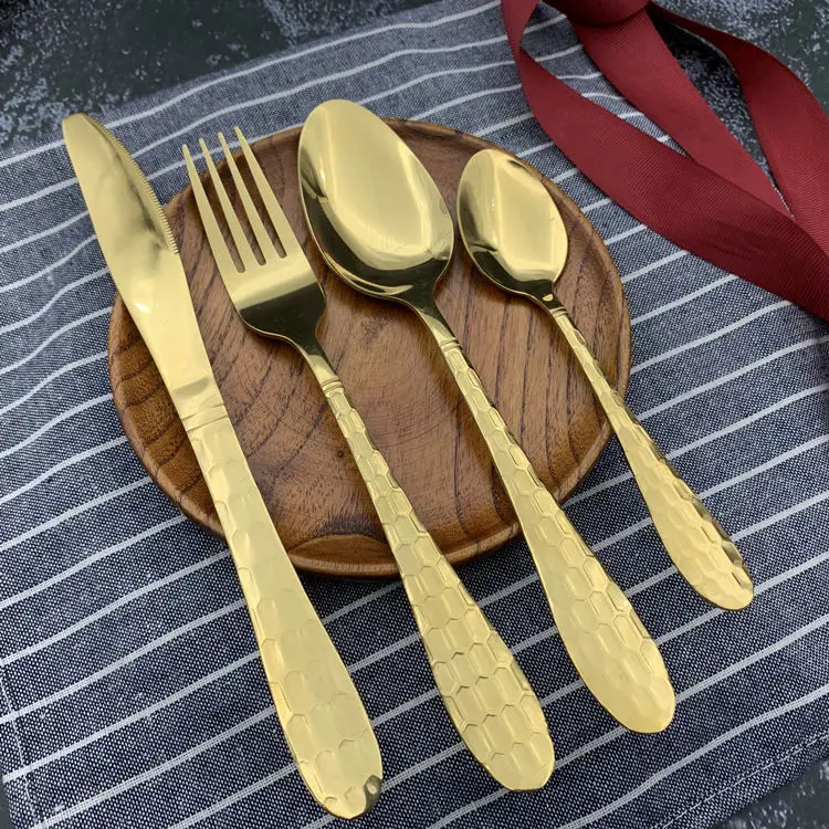 

new technology products cutlery set manufacturers knife spoon fork set gold cutlery 24pcs stainless gold flatware cutlery