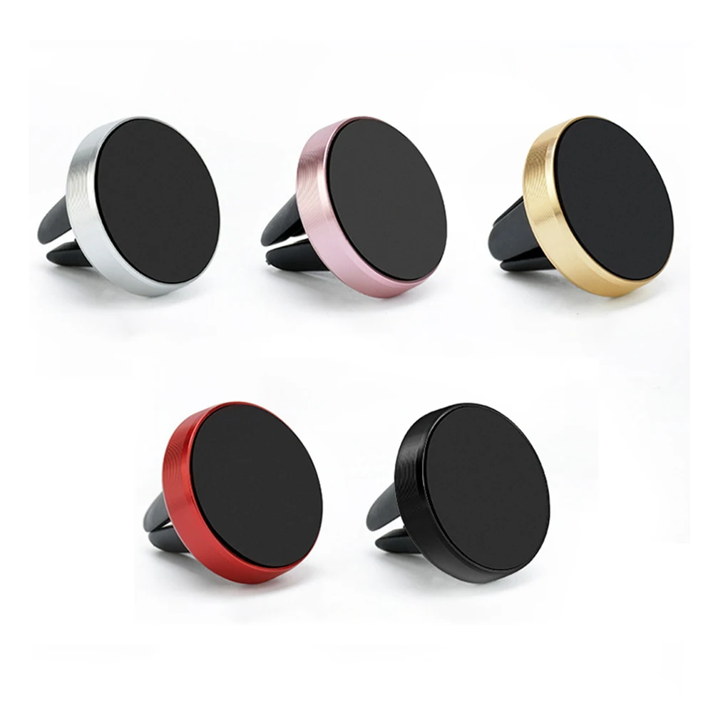 

Hot Sale Portable Car Air Conditioning Air Outlet Clip Magnet Magnetic Mobile Phone Holder Mount, Multi color