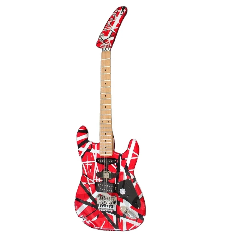 

Weifang Rebon Vintage kr 5150 Frankenstrat electric guitar in red colour