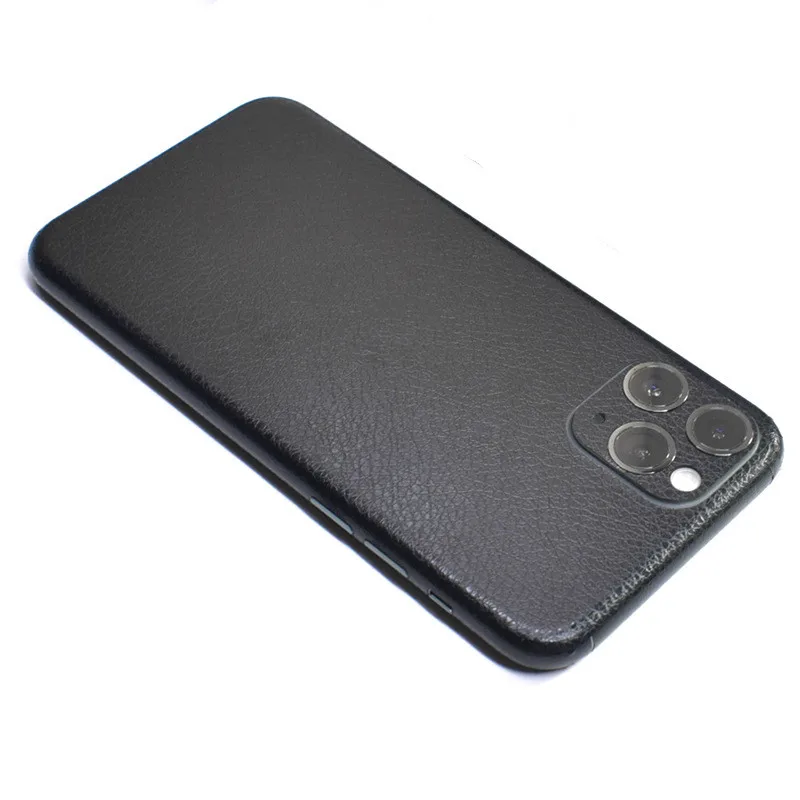 

Luxury super thin for iphone 11 leather design back sticker with camera sticker phone skin wrap decal