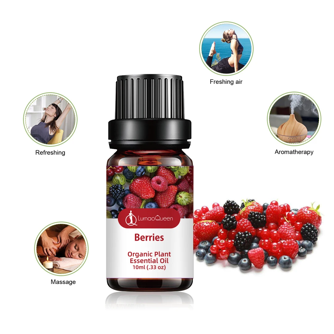 

10ml 100% Natural Pure Essential Oil Berries for Aromatherapy Massage Refreshing Berry Fragrance Oil