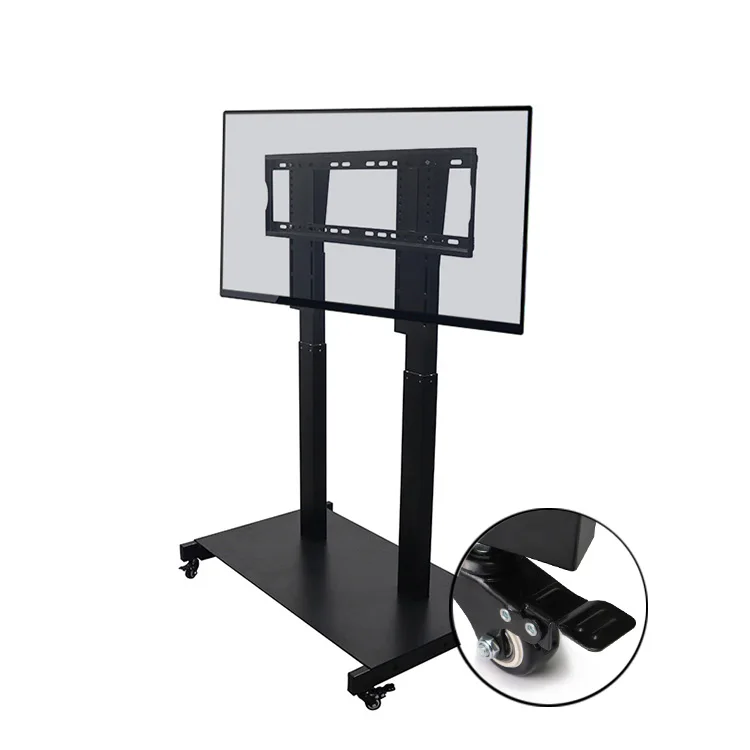 
Custom Good Design Motorized Double Column Tv Trolley Stand Conference Room Electric Lcd Led Tv Trolley Designs 