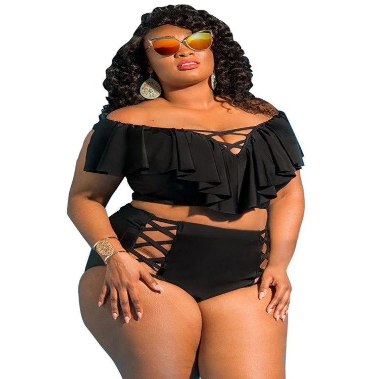 

Wholesale new plus size print bikini multi-string hollowed-out swimwear women, As picture