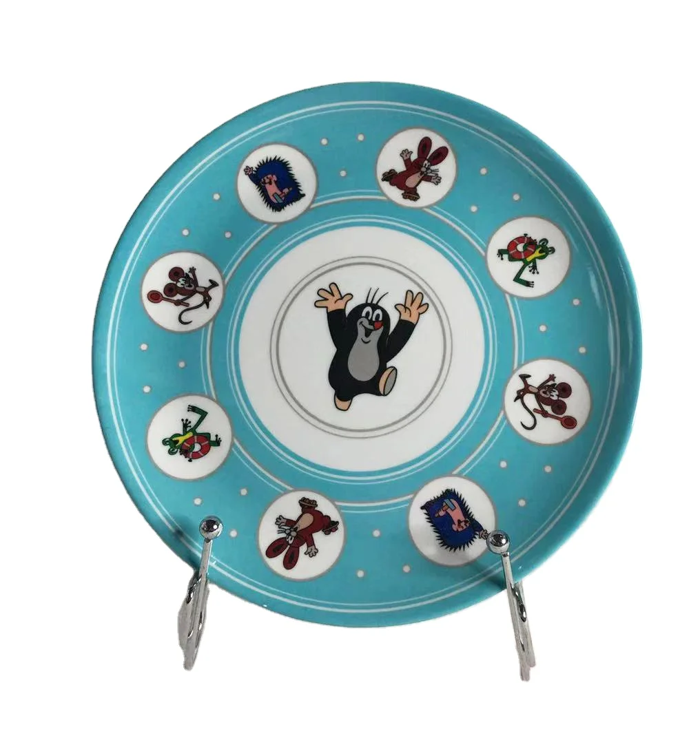 

Cute Printing Melamine Kids Plate, Green