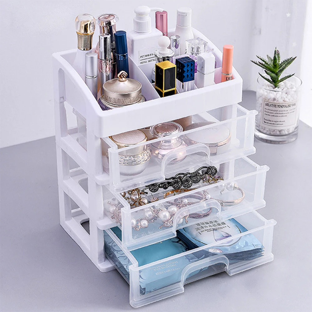 

Cheap wholesale plastic jewellery makeup organizer boxes