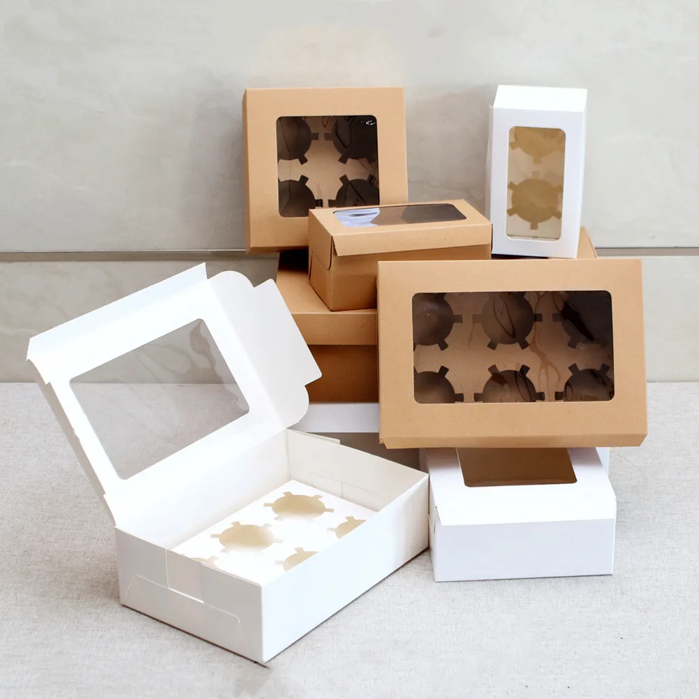 

Multiple Size Paper Cupcake Boxes Low Price Wholesale 8 Holes White Paper Cupcake Box Cupcake Box